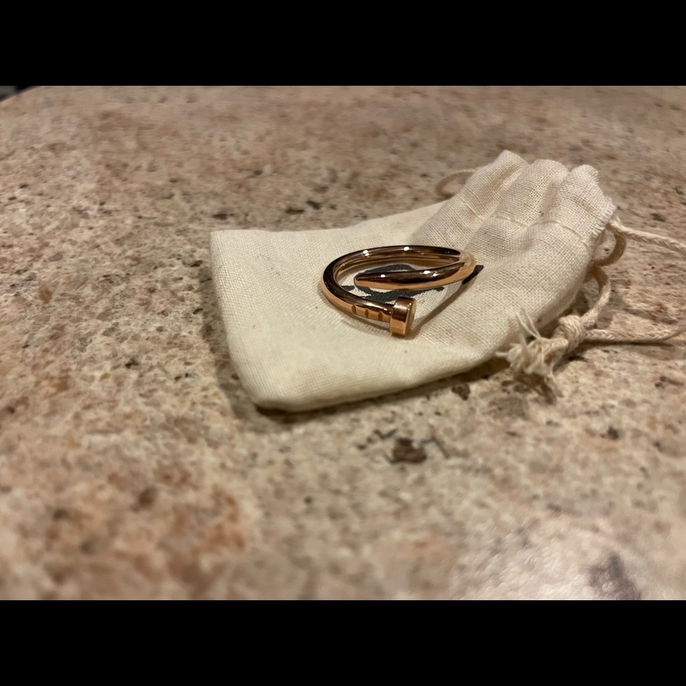 Gold nail ring - size 9/10 *never worn*